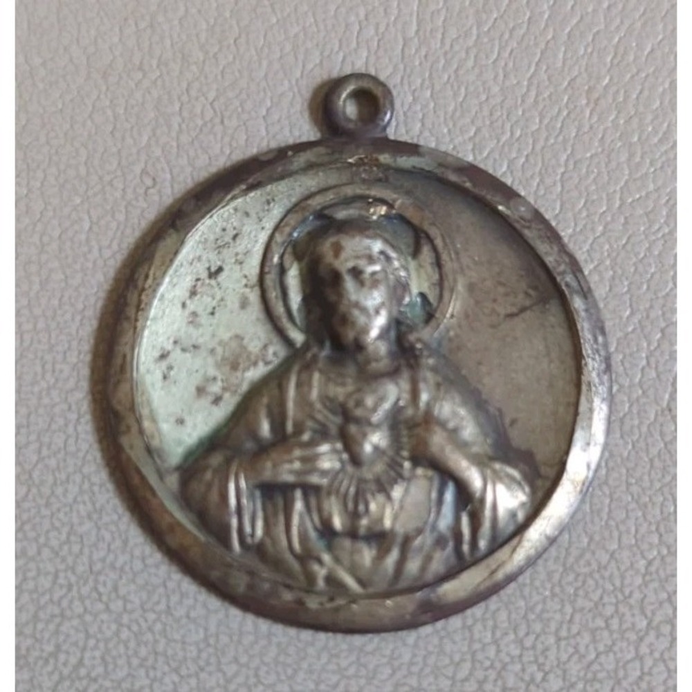 Sterling Silver Mt Carmel Medal,‎ Scapular Substitute Medal #7